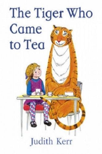 Okładka książki The tiger who came to tea / written and illustrated by Judith Kerr.