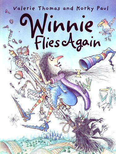 Okładka książki Winnie Flies Again / Valerie Thomas ; il. Korky Paul.