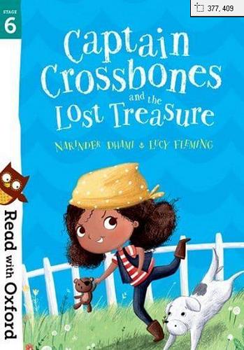 Okładka książki Captain Crossbones and the lost treasure / Narinder Dhami, illustrated by Lucy Fleming.