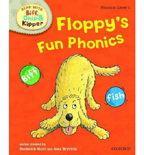 Okładka książki Floppy`s fun phonics / written by Kate Ruttle and Annemarie Young ; ill. by Nick Schon ; based on the original characters created by Roderick Hunt and Alex Brychta.
