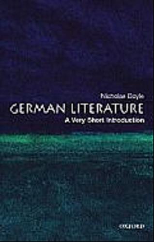Okładka książki German literature :  a very short introduction / Nicholas Boyle.