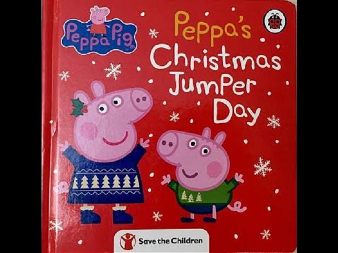 Okładka książki Peppa`s Christmas Jumper Day / Lauren Holowaty adaptacja ; created by Neville Astley and Mark Baker