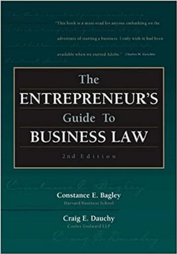 Okładka książki Entrepreneur`s guide to business law / Constance E. Bagley, Craig E. Dauchy.