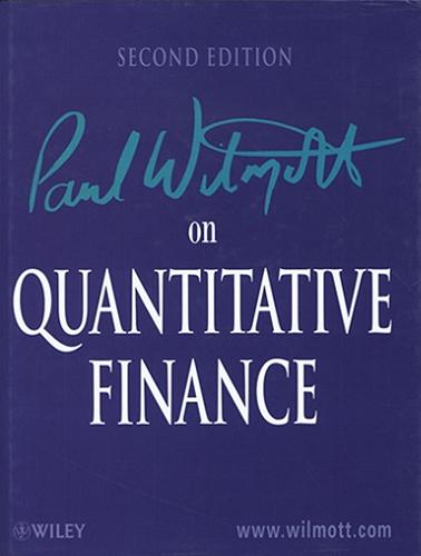 Okładka książki  Paul Wilmott on quantitative finance. Volume One.  2