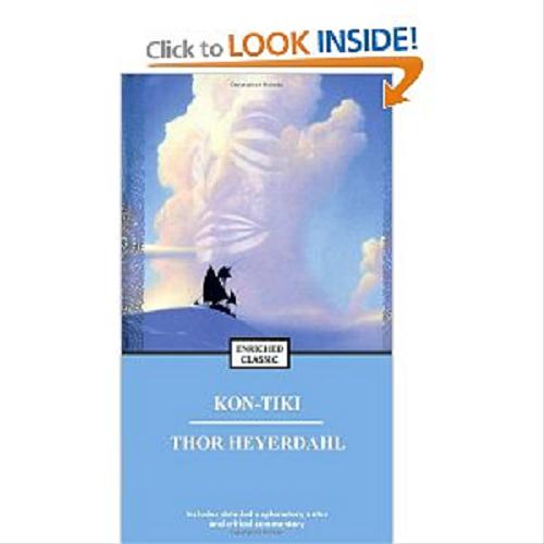 Okładka książki Kon-Tiki : across the Pacific by raft / by Thor Heyerdahi ; transl. by F. H. Lyon.