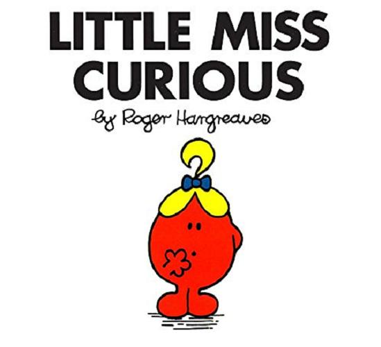 Okładka książki Little Miss Curious / by Roger Hargreaves.
