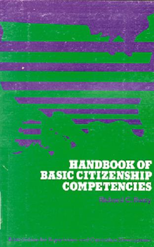 Okładka książki Handbook of Basic Citizenship Competencies : Guidelines for Comparing Materials, Assessing Instructions and Setting Goals / Richard C. Remy.