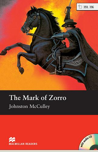 Okładka książki The mark of Zorro / Johnston McCulley ; retold by Anne Collins ; [illustrated by Vladimir Pisarev].