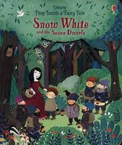 Okładka książki Snow White and the seven dwarfs / retold by Anna Milbourne ; illustrated by Jessica Knight ; designed by Laura Wood.