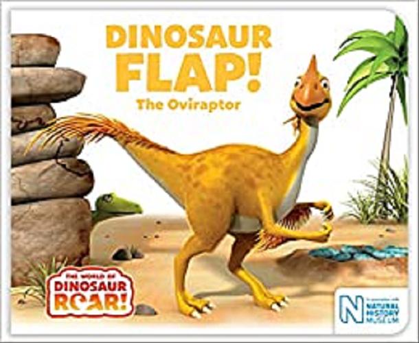 Okładka książki Dinosaur Flap! : the Oviraptor / text by Peter Curtis and Jeanne Willis.