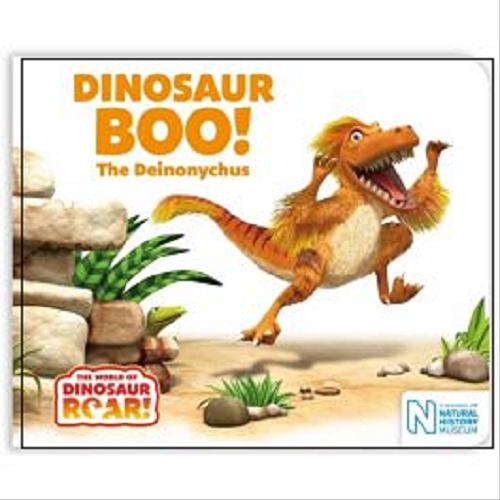 Okładka książki Dinosaur Boo! : The Deinonychus / text by Peter Curtis and Jeanne Willis.