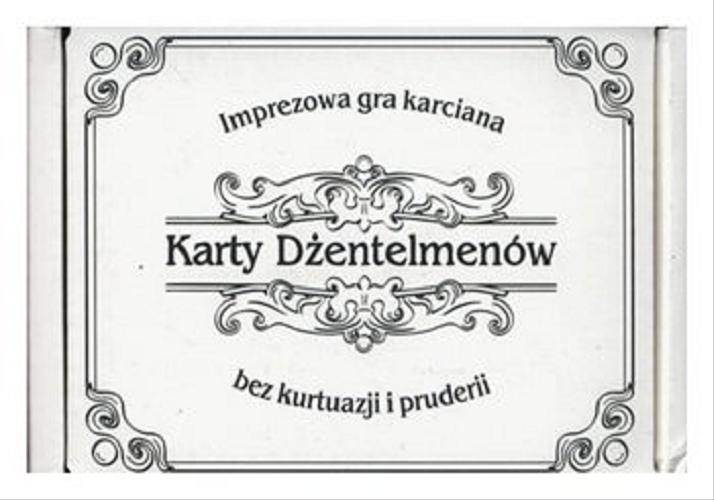 Okładka książki Karty Dżentelmenów [Gra karciana] / Aleksander Kozik, Marcin Jaros ; grafiki i dekory Cezary Marek.