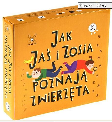 Okładka książki Jak Jaś i Zosia poznają zwierzęta / [Gra] opracowanie graficzne Joanna Bartosik ; rymowała Monika Czoik-Nowicka.