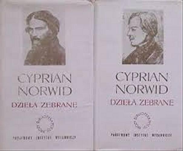 Okładka książki Dzieła zebrane. T. 2 Wiersze : dodatek krytyczny / Cyprian Norwid ; opracował Juliusz W. Gomulicki ; indeksy zestawiła Maria Gomulicka.