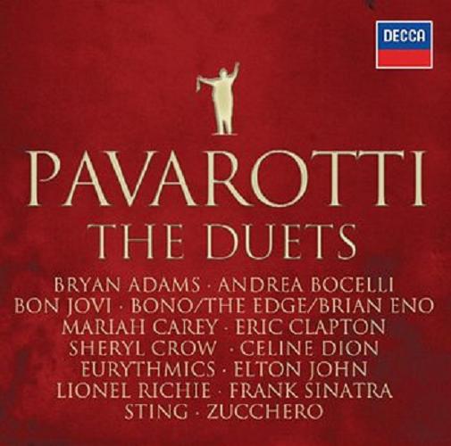 Okładka książki Pavarotti [Dokument dźwiękowy] : the duets / wykonanie Luciano Pavarotti.