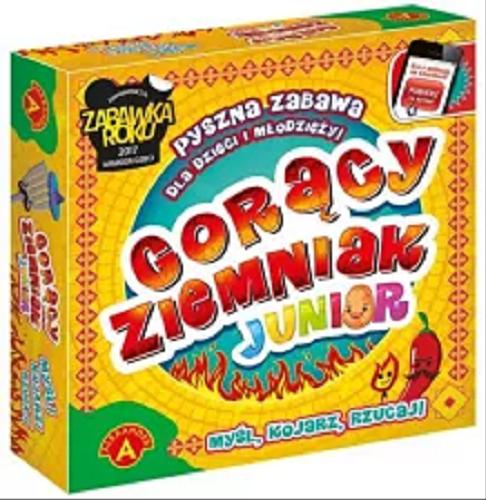 Okładka książki Gorący ziemniak junior : [Gra planszowa] myśl, kojarz, rzucaj /