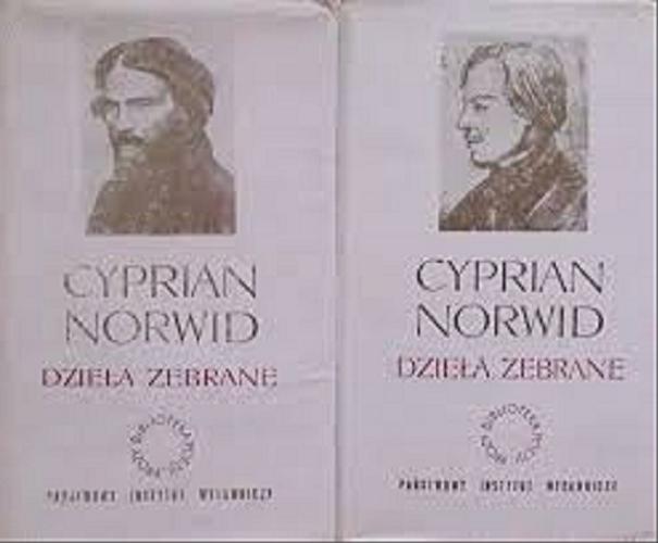 Okładka książki Dzieła zebrane. T. 1. Wiersze : Tekst / Cyprian Norwid ; opracował Juliusz W. Gomulicki.