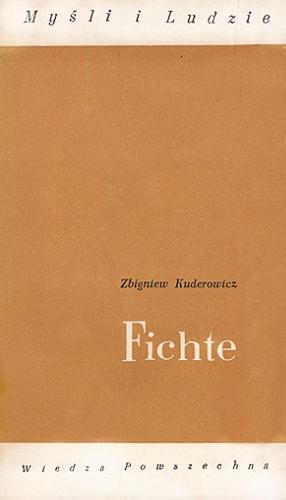 Okładka książki Fichte / Zbigniew Kuderowicz.