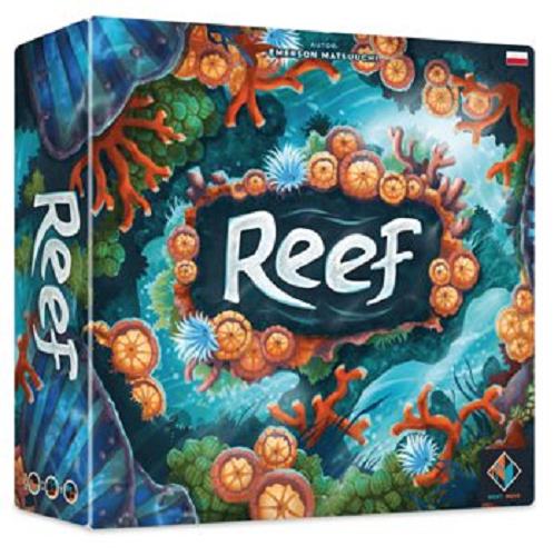 Okładka książki Reef/ [Gra] / Emerson Matsuuchi ; ilustracje Chris Quilliams ; [tłumaczenie] Michał Herman, Marek Baranowski.