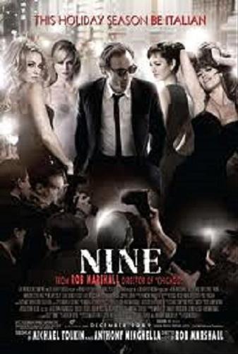 Okładka książki Nine [Film] = Dziewięć / reż. Rob Marshall ; scen. Anthony Minghella, Michael Tolkin.