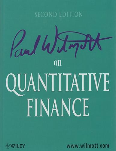 Okładka książki Paul Wilmott on quantitative finance. Volume Three.