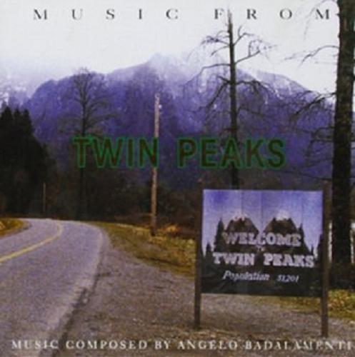 Okładka książki Music from Twin Peaks [Dokument dźwiękowy] / music composed by Angelo Badalamenti ; produced by David Lynch and Angelo Badalamenti ; Warner Records.