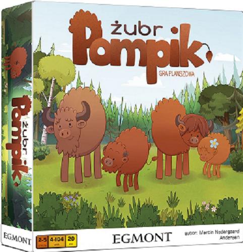Okładka książki Żubr Pompik : gra planszowa / Martin Nedergaard Andersen ;opracowanie graficzne i DTP Cezary Szulc na podstawie plastyki z serialu.