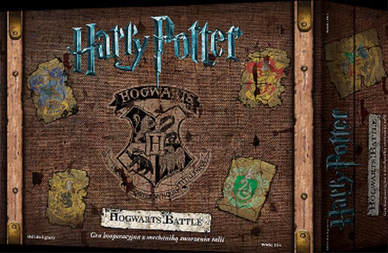 Okładka książki Harry Potter: Hogwarts Battle / pomysł Forrest-Pruzan Creative, Kami Mandell, Andrew Wolf; ilustracje Joe Van Wetering, tłumaczenie Łukasz Małecki.