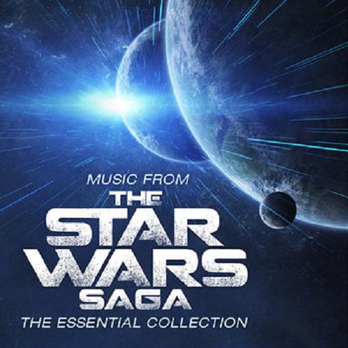 Okładka książki Music from the Star Wars Saga : [Dokument dźwiękowy] the essential collection / John Williams ; produced by Nick Patrick ; Sony Music Entertainment.