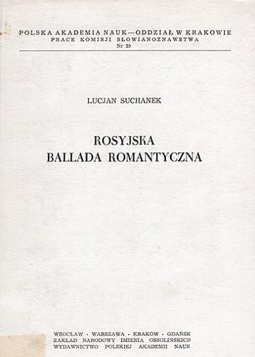 Okładka książki  Rosyjska ballada romantyczna  2