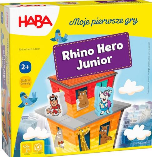 Okładka  Rhino Hero Junior : [Gra planszowa] Moje pierwsze gry / autorzy: Scott Frisco, Steven Strumpf, Excel Global Development ; ilustracje: Thies Schwarz.