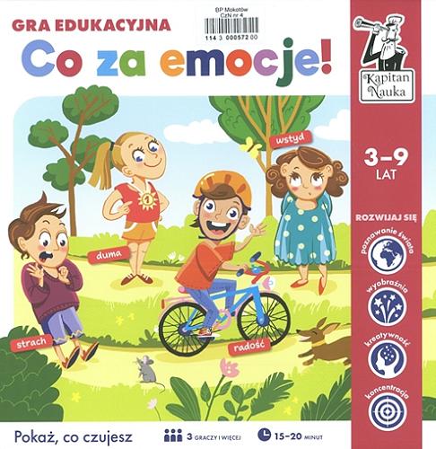 Okładka książki Co za emocje : gra edukacyjna / redakcja : Hubert Bobrowski ; ilustracje : Katarzyna Urbaniak.