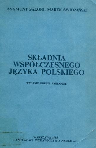 Okładka książki  Składnia współczesnego języka polskiego  8