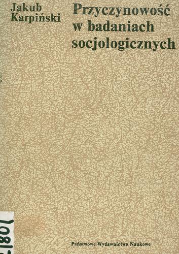 Okładka książki  Przyczynowość w badaniach socjologicznych  4