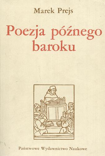 Okładka książki  Poezja późnego baroku : główne kierunki przemian  2