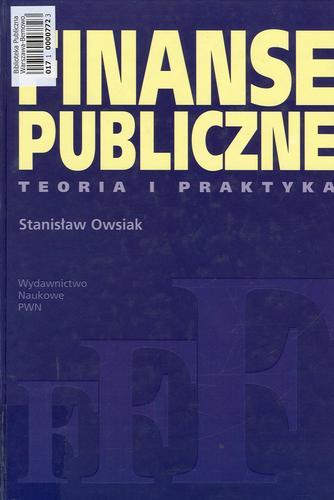 Okładka książki Finanse publiczne : teoria i praktyka / Stanisław Owsiak.