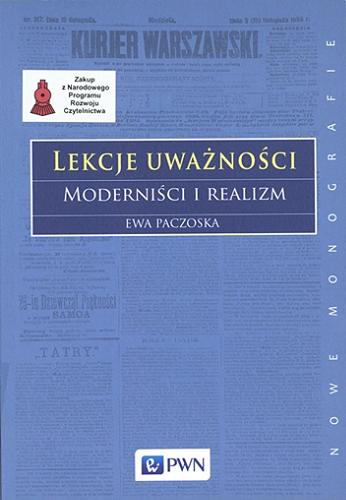 Okładka książki  Lekcje uważności : moderniści i realizm  3