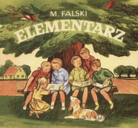 Okładka książki Elementarz / Marian Falski ; ilustrował Jerzy Karolak.