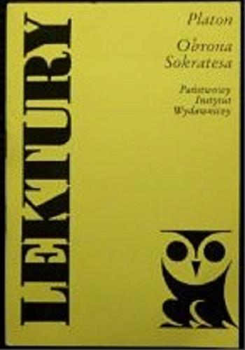 Okładka książki Obrona Sokratesa / Platon ; tł. Władysław Witwicki.