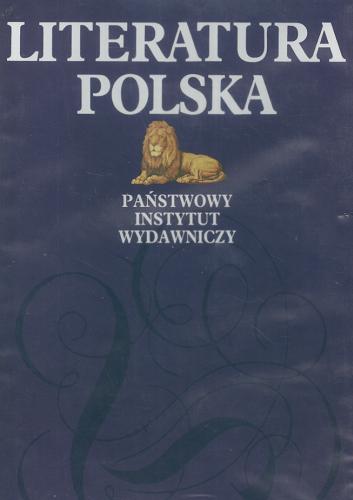 Okładka książki Literatura polska / pomysł, tekst i układ Jan Tomkowski ; [oprac. graf. i typograf. Teresa Kawińska].
