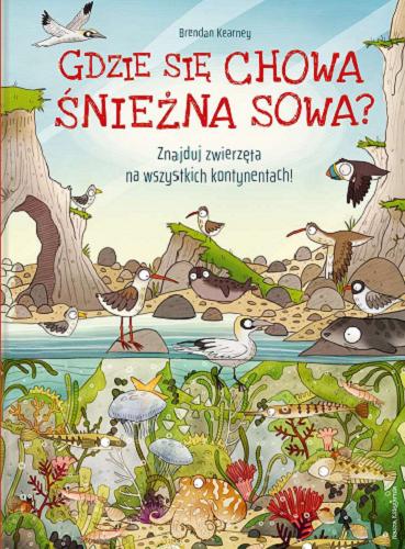 Okładka książki Gdzie się chowa śnieżna sowa? : znajduj zwierzęta na wszystkich kontynentach! / tekst napisała Anna Claybourne ; ilustracje Brendan Kerney ; przełożyła Joanna Wajs.