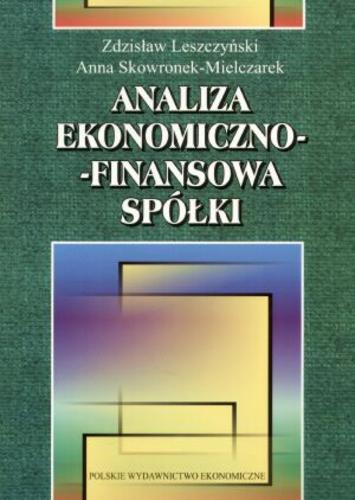 Okładka książki  Analiza ekonomiczno-finasowa spółki  1