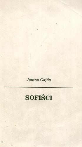 Okładka książki Sofiści / Janina Gajda.