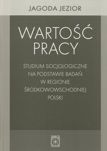 Okładka książki Wartość pracy / Jagoda Jezior.
