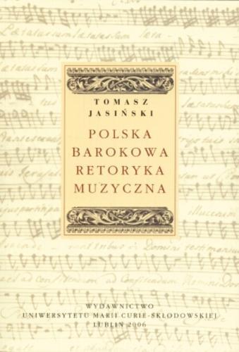 Okładka książki  Polska barokowa retoryka muzyczna  1