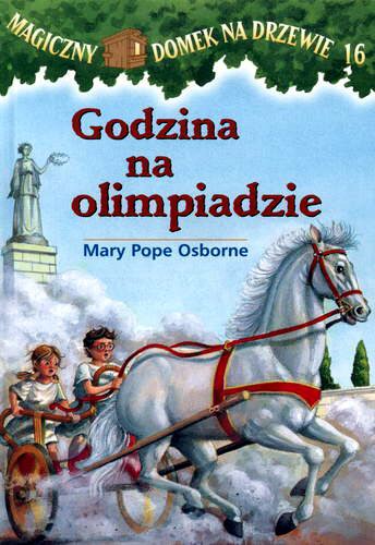 Okładka książki Godzina na olimpiadzie / Mary Pope Osborne ; ilustracje Sal Murdocca ; tłumaczenie Irena i Krzysztof Kubiakowie.