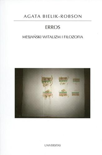 Okładka książki  Erros : mesjański witalizm i filozofia  4
