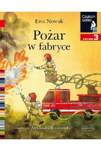 Okładka książki Pożar w fabryce / Ewa Nowak ; zilustrowała Aleksandra Krzanowska.