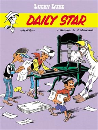 Okładka książki Daily Star / rysunki: Morris ; scenariusz: X. Fauche i J. Léturgie ; [przekład z języka francuskiego Maria Mosiewcz].