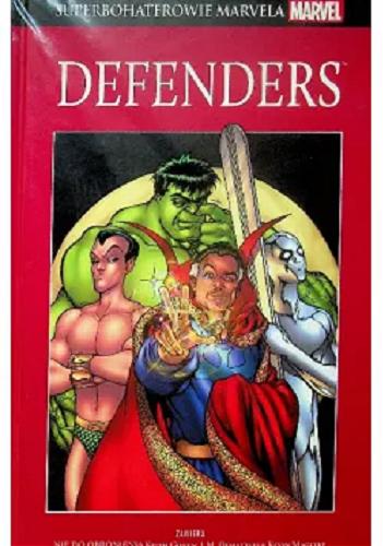 Okładka książki Defenders : nie do obronienia / Keith Giffen, J.M. DeMatteis scenariusz ; Kevin Maguire rysunek ; Chris Sotomayor kolory ; tłumaczenie Jakub Jankowski.